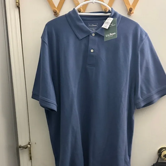 L.L. Bean Men's Classic Blue Polo - Picture 1 of 5